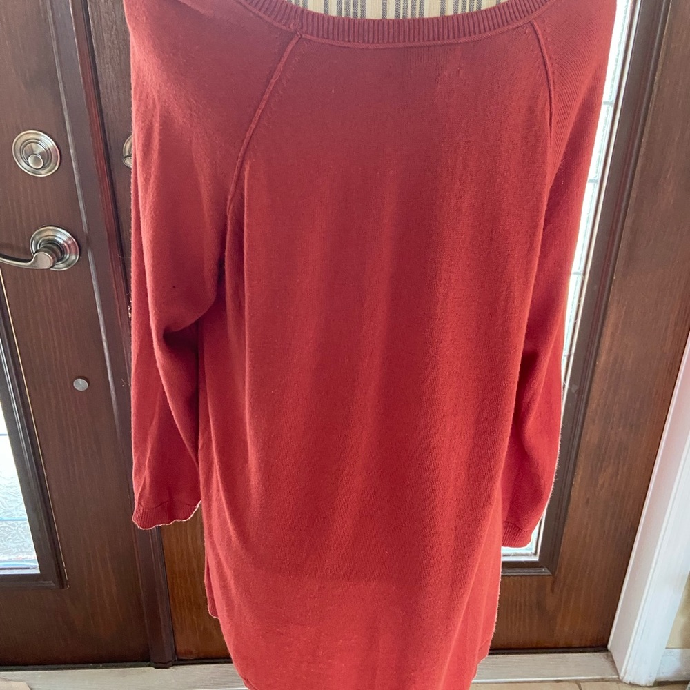 Go Fish XL Rust Tunic Sweater - Picture 3 of 6